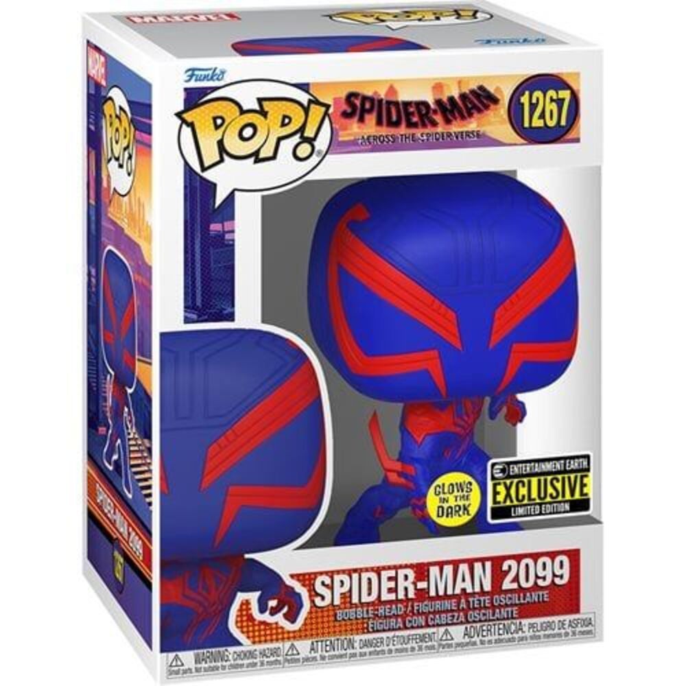 Spider-Man: Across the Spider-Verse 2099 GITD Pop! Vinyl  Entertainment Earth Ex